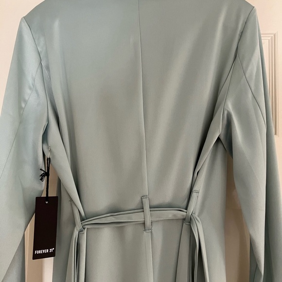 FOREVER 21 Satin Duster Jacket in Sage Large L NWT - Picture 4 of 11